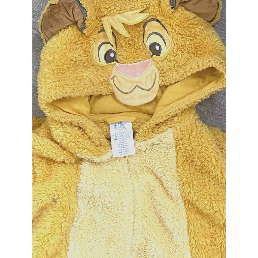 Disney Store Official Lion King Simba Costume Pajamas Union Suit One Zip 5 6